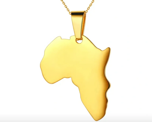 18k Gold Africa Necklace