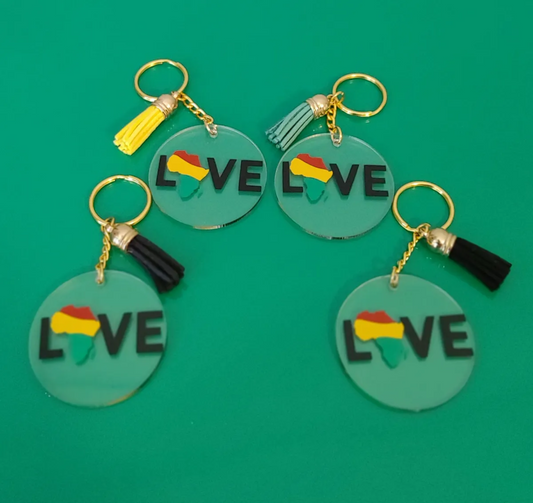 Black Love Keychain