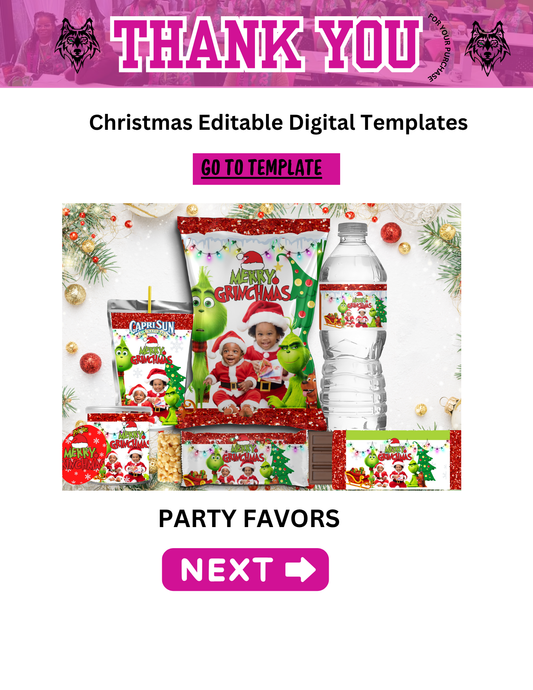 Christmas Editable Digital Templates