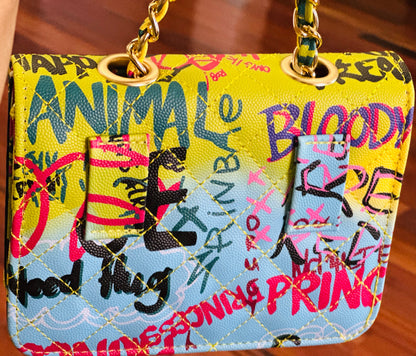 Graffiti Chain Link Purse