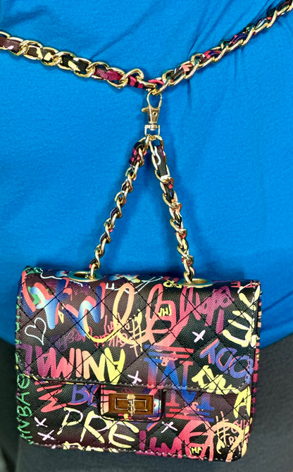 Graffiti Chain Link Purse