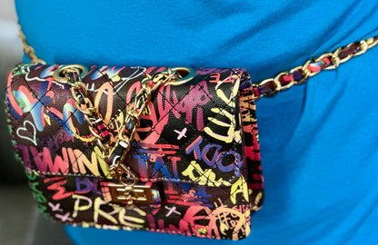 Graffiti Chain Link Purse