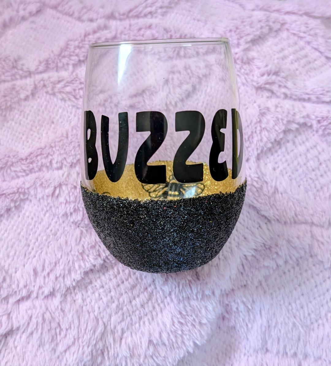 Buzzed wine glasses