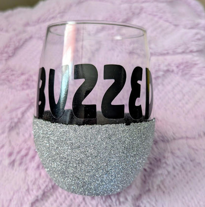 Buzzed wine glasses