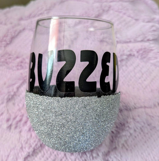 Buzzed wine glasses