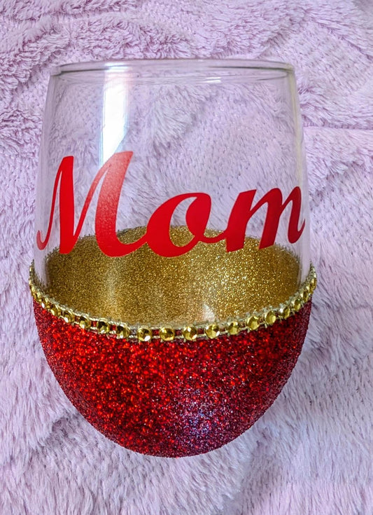 Mom win glass